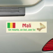 Drapeau Mali + Sticker de pare-chocs (En voiture)