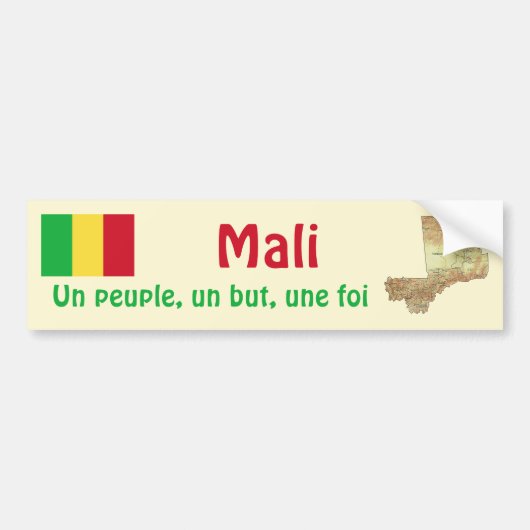 Drapeau Mali + Sticker de pare-chocs (Devant)