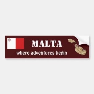 Drapeau Malte + Sticker pare-chocs