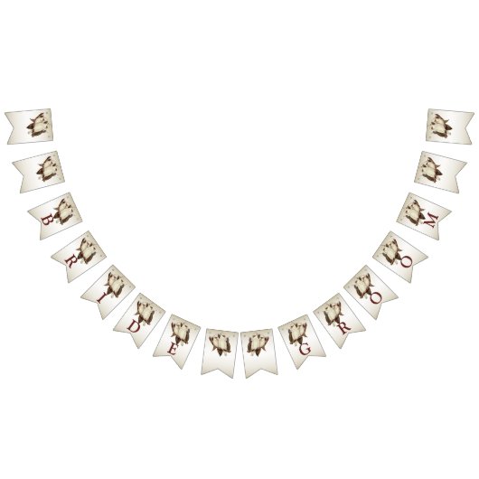 Drapeau Mariage aux oiseaux blancs (Tout)