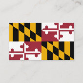 Drapeau Maryland Elégant Carte de visite / USA (Devant)