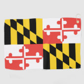 Drapeau Maryland Serviette de golf (Horizontal)