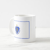 Drapeau Massachusetts + Carte Mug (Devant gauche)