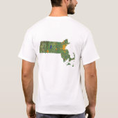 Drapeau Massachusetts + Carte T-shirt (Dos)