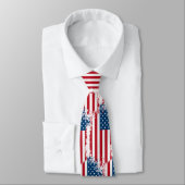 Drapeau Mens Patriotic USA Cravate (Attaché)