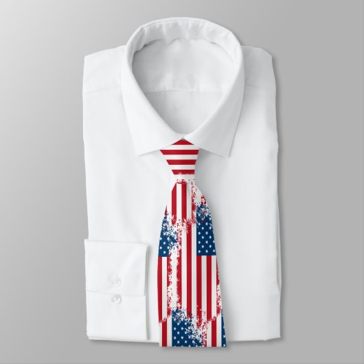 Drapeau Mens Patriotic USA Cravate (Attaché)