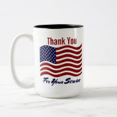 Drapeau Merci américain de café Mug (Gauche)
