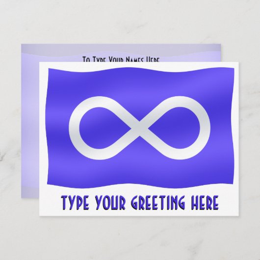 Drapeau Metis Invitations Carte d'art Metis person (Devant / Derrière)