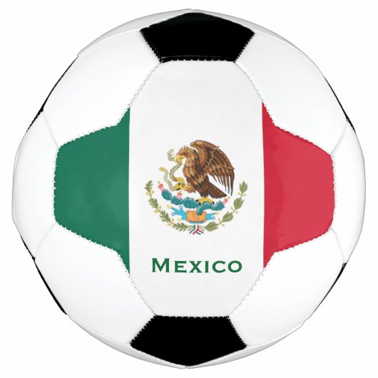 Drapeau Mexicain balle de football (Devant)