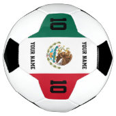 Drapeau mexicain ballon de football avec numéro de (Tourné)