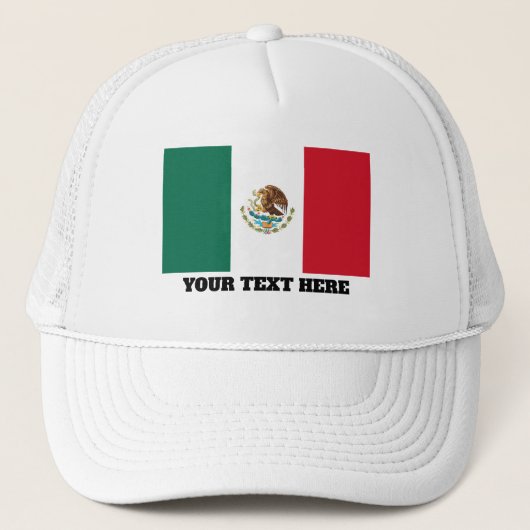 Drapeau mexicain de casquette fait sur commande de (Devant)