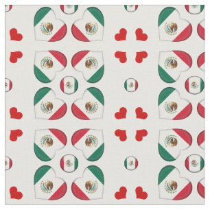 Drapeau mexicain et tissu de coeur du Mexique