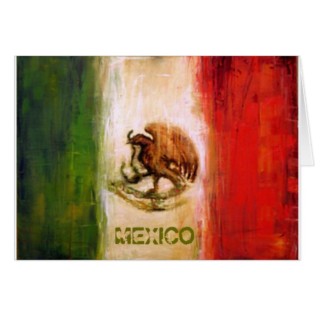 DRAPEAU MEXICAIN - STYLE DU MEXIQUE (Devant horizontal)