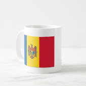 Drapeau moldave et nom de l'hymne Porcelain Mug (Devant gauche)