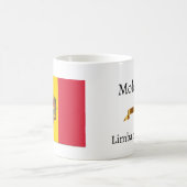 Drapeau moldave et nom de l'hymne Porcelain Mug (Centre)