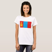 Drapeau Mongolie x Carte T-shirt (Devant entier)