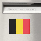 Drapeau national de Belgique Magnet rectangle (In Situ (Lave-vaisselle))