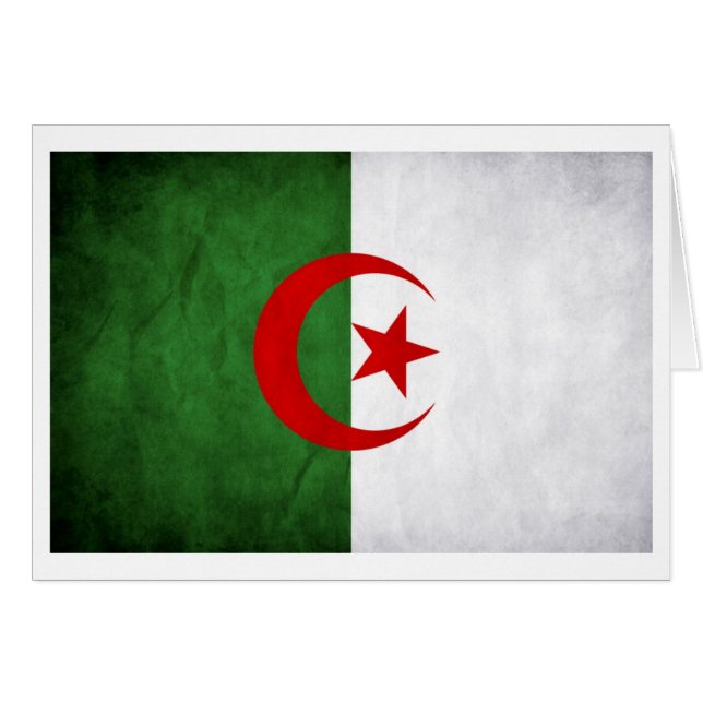 Drapeau national de Grunge Algérie (Devant Horizontal)