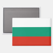 Drapeau national de la Bulgarie aimant rectangle (Recto/Verso)