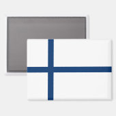 Drapeau national de la Finlande Aimant rectangle (Recto/Verso)