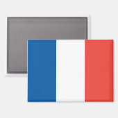 Drapeau national de la France Magnet rectangle (Recto/Verso)
