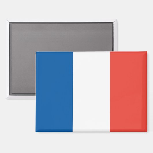 Drapeau national de la France Magnet rectangle (Recto/Verso)
