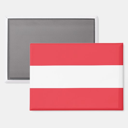 Drapeau national de l'Autriche Aimant rectangle (Recto/Verso)