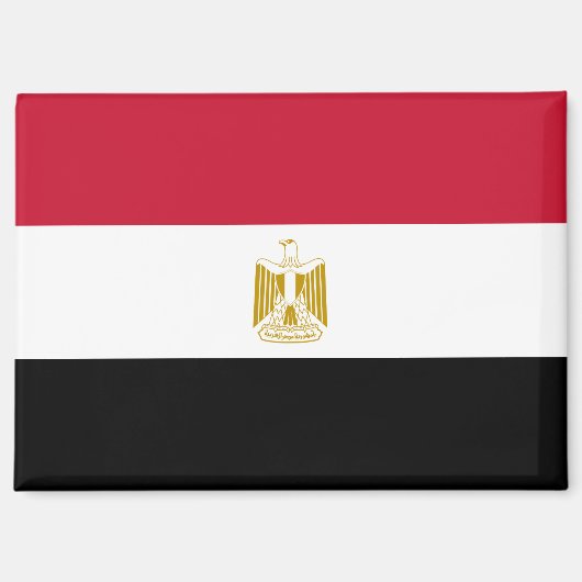 Drapeau national de l'Égypte aimant rectangle du r (Recto)