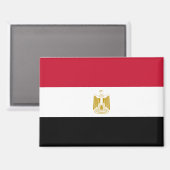 Drapeau national de l'Égypte aimant rectangle du r (Recto/Verso)
