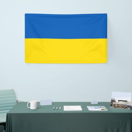 Drapeau national de l'Ukraine - Bannière rectangle (Salon professionnel)