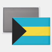 Drapeau national des Bahamas aimant rectangle (Recto/Verso)