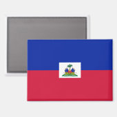 Drapeau national d'Haïti aimant rectangle (Recto/Verso)