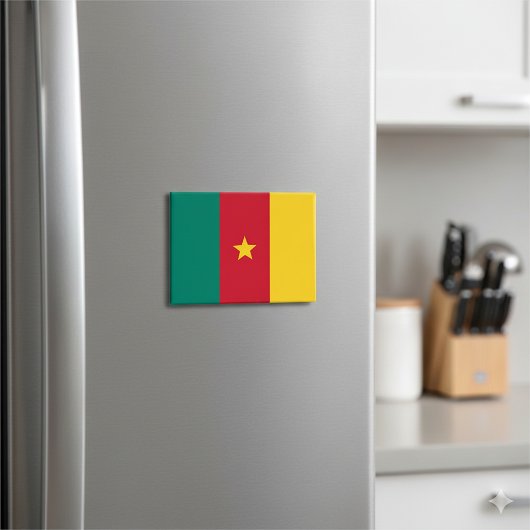 Drapeau national du Cameroun - Magnet rectangle