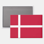 Drapeau national du Danemark Aimant rectangle (Recto/Verso)