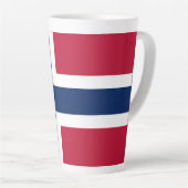DRAPEAU NATIONAL DU MUG NORVÈGE LATTE (Angle droit)