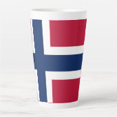 DRAPEAU NATIONAL DU MUG NORVÈGE LATTE (Devant)