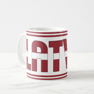 Drapeau national Lettonie Patriotique café Mug