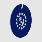 Drapeau Nautique Américain Décor bleu marine (devant)