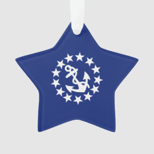 Drapeau Nautique Américain Décor bleu marine