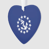 Drapeau Nautique Américain Décor bleu marine (devant)