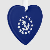 Drapeau Nautique Américain Décor bleu marine (devant)