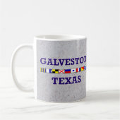 Drapeau nautique de Galveston - tasse de sable (Gauche)