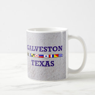 Drapeau nautique de Galveston - tasse de sable