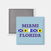 Drapeau nautique de Miami - Magnet (Recto/Verso)