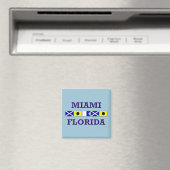 Drapeau nautique de Miami - Magnet (In Situ (Lave-vaisselle))