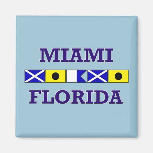 Drapeau nautique de Miami - Magnet (Devant)