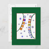 Drapeau Nautique Joyeux Noël Carte postale (Devant / Derrière)