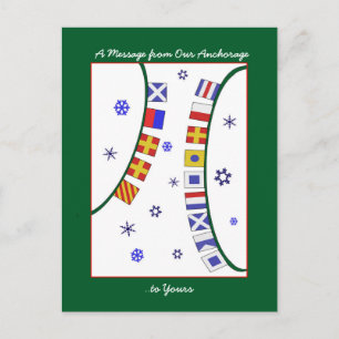 Drapeau Nautique Joyeux Noël Carte postale