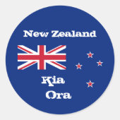 Drapeau néo-zélandais & autocollant de mode Kia Or (Devant)