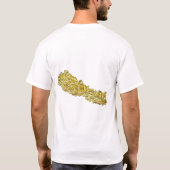 Drapeau Népal + Carte + Texte T-shirt (Dos)